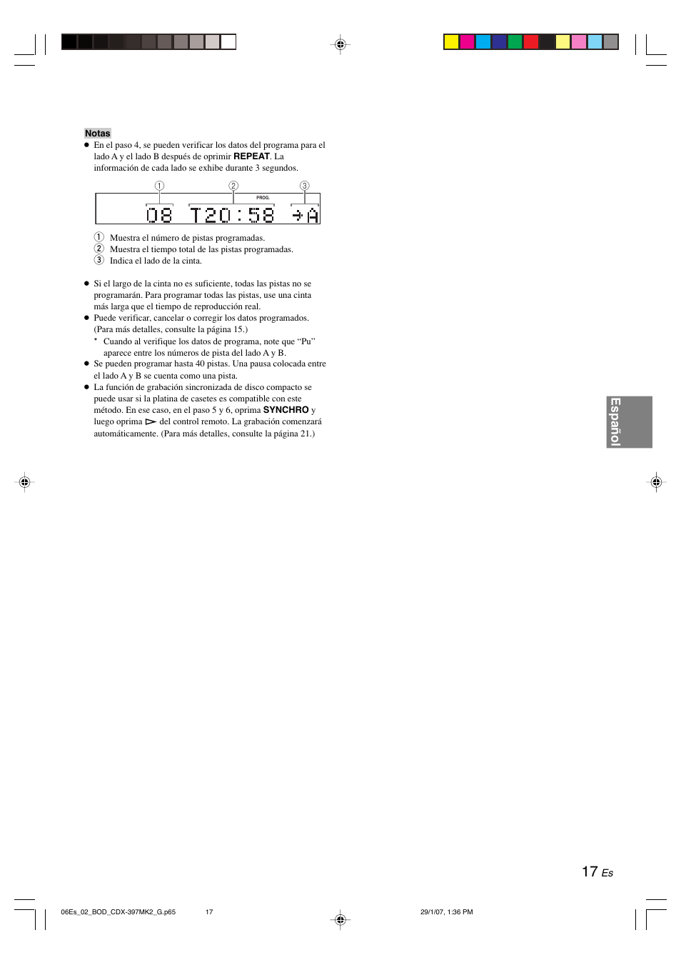 Español | Yamaha CDX-397MK2 User Manual | Page 144 / 228