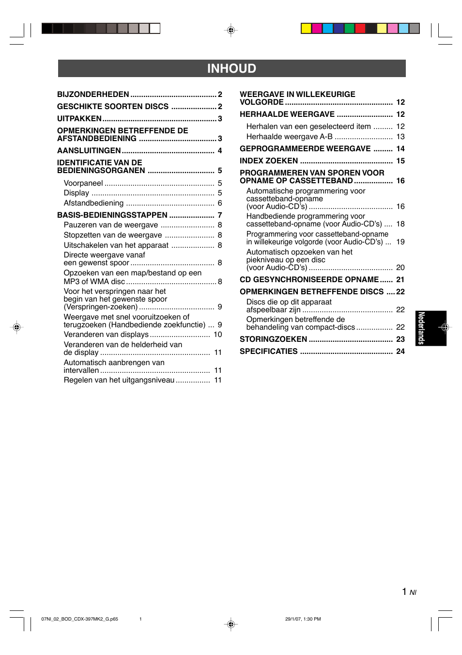 Inhoud | Yamaha CDX-397MK2 User Manual | Page 153 / 228