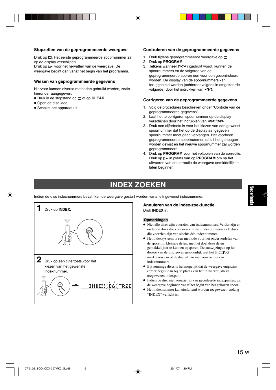 Index zoeken, English, Nederlands | Yamaha CDX-397MK2 User Manual | Page 167 / 228