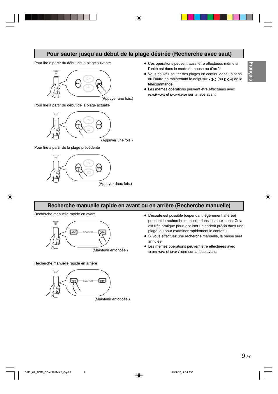 Français | Yamaha CDX-397MK2 User Manual | Page 36 / 228