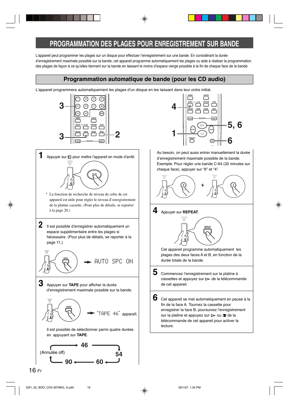 Tape 46 | Yamaha CDX-397MK2 User Manual | Page 43 / 228
