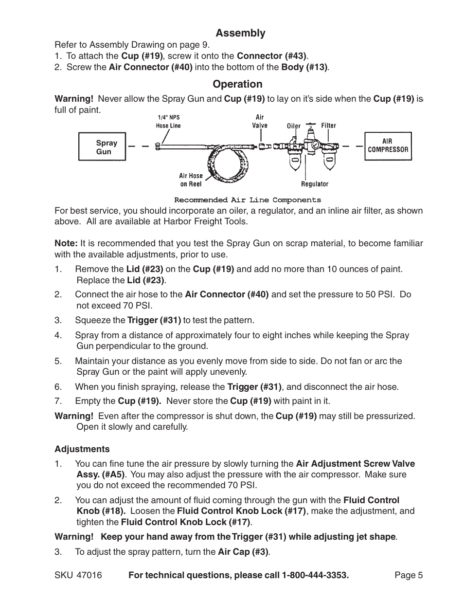 Harbor Freight Tools 47016 User Manual | Page 5 / 9