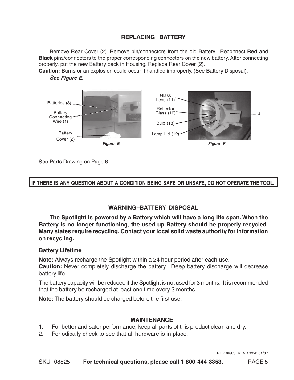 Harbor Freight Tools 08825 User Manual | Page 5 / 6