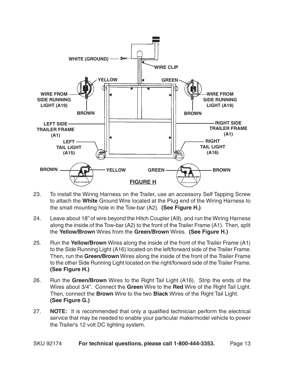 Harbor Freight Tools 92174 User Manual | Page 13 / 24