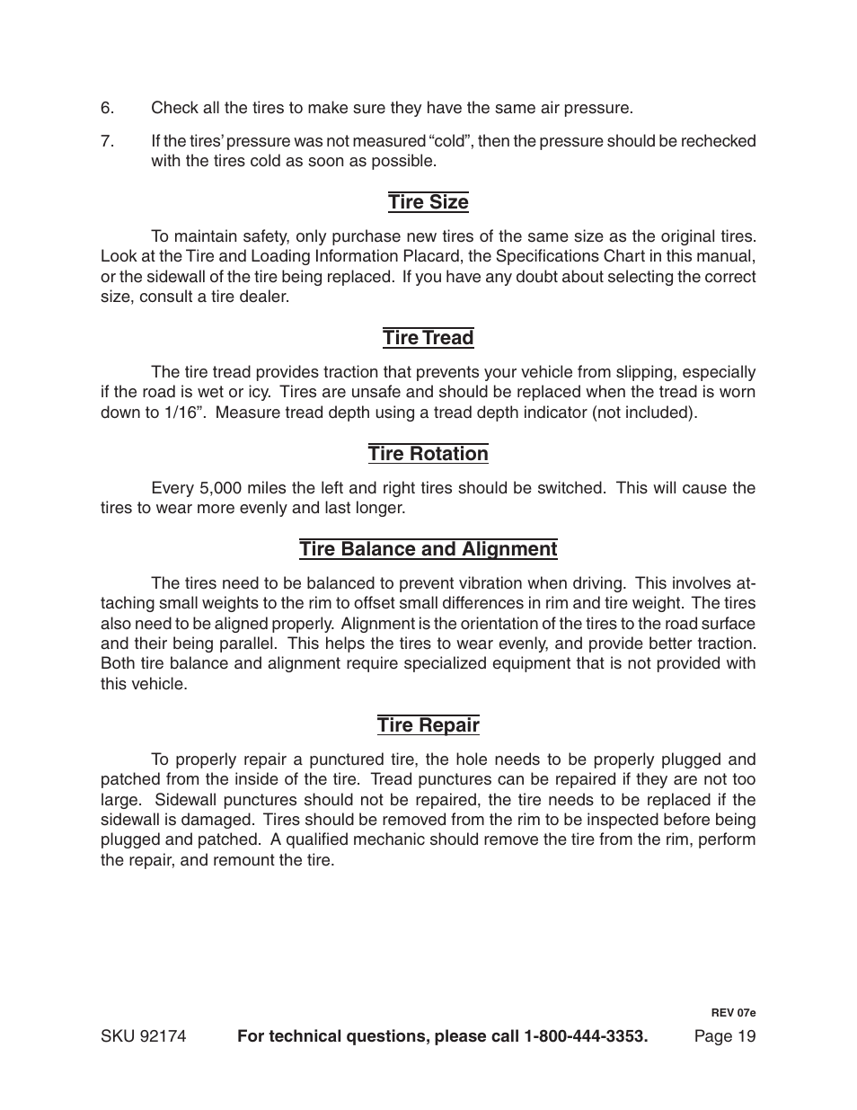 Harbor Freight Tools 92174 User Manual | Page 19 / 24