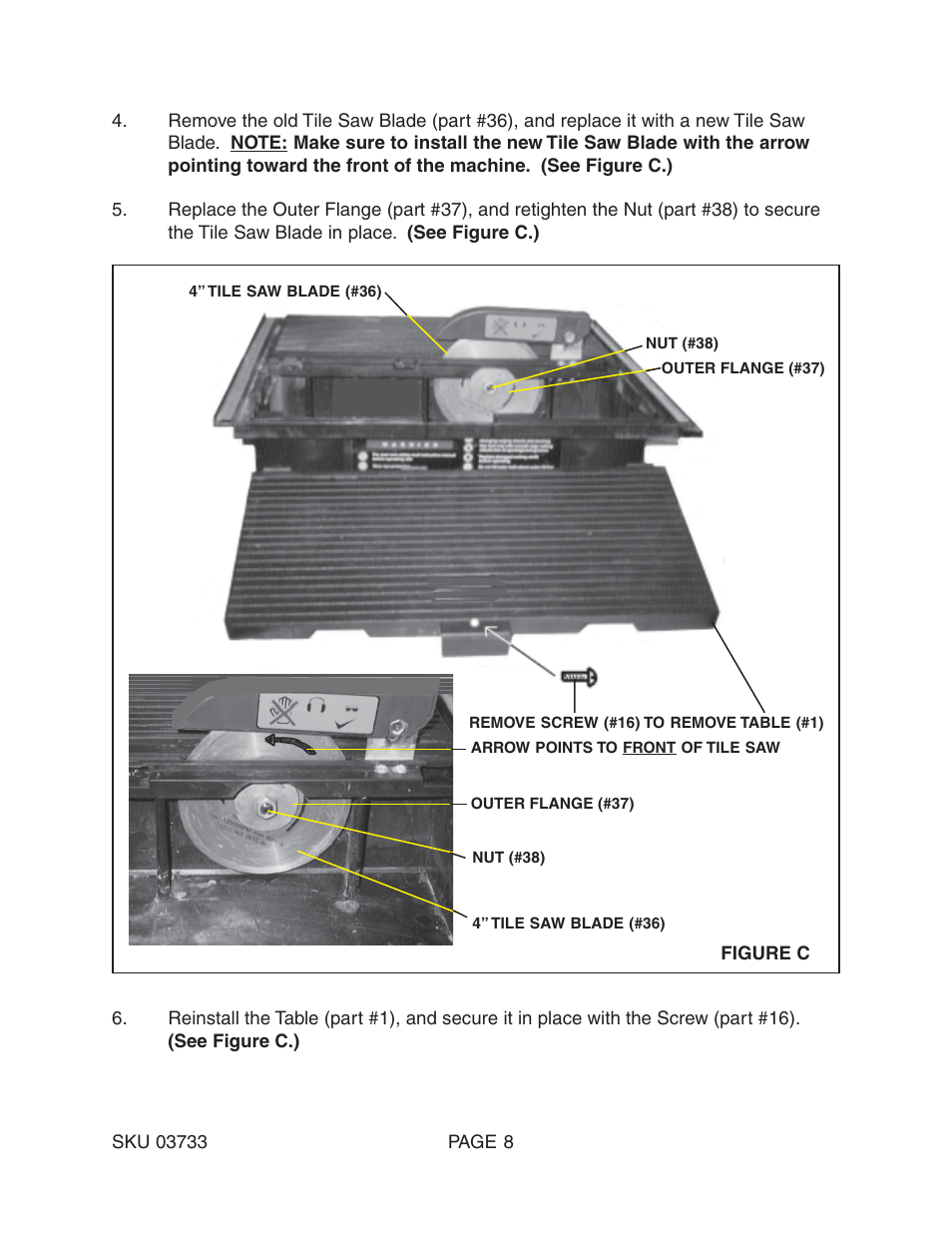 Harbor Freight Tools 03733 User Manual | Page 8 / 12