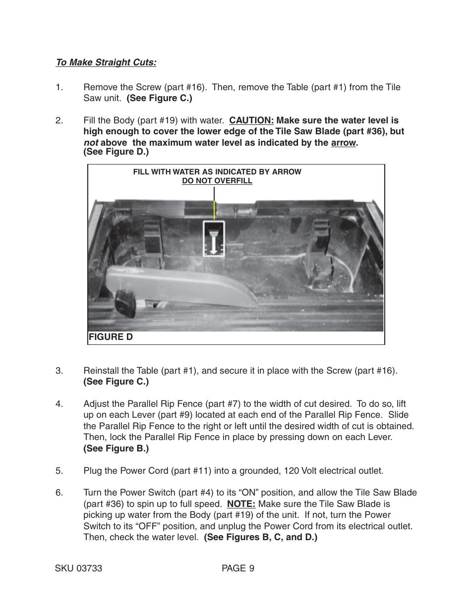 Harbor Freight Tools 03733 User Manual | Page 9 / 12