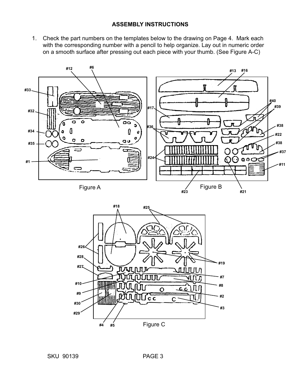 Figure a figure b, Figure c | Harbor Freight Tools River Boat Wooden Model 90139 User Manual | Page 3 / 5