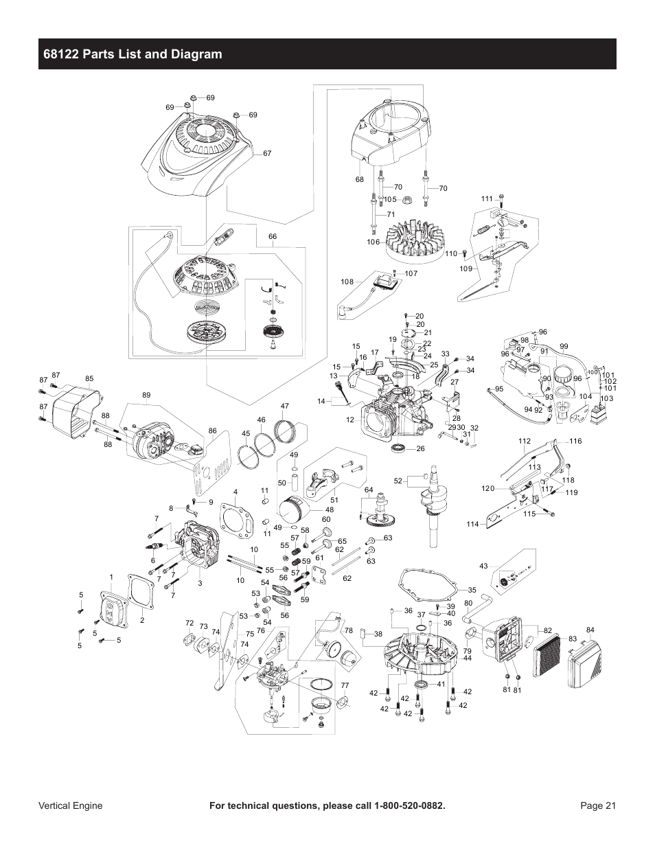 Harbor Freight Tools 68122 User Manual | Page 21 / 24