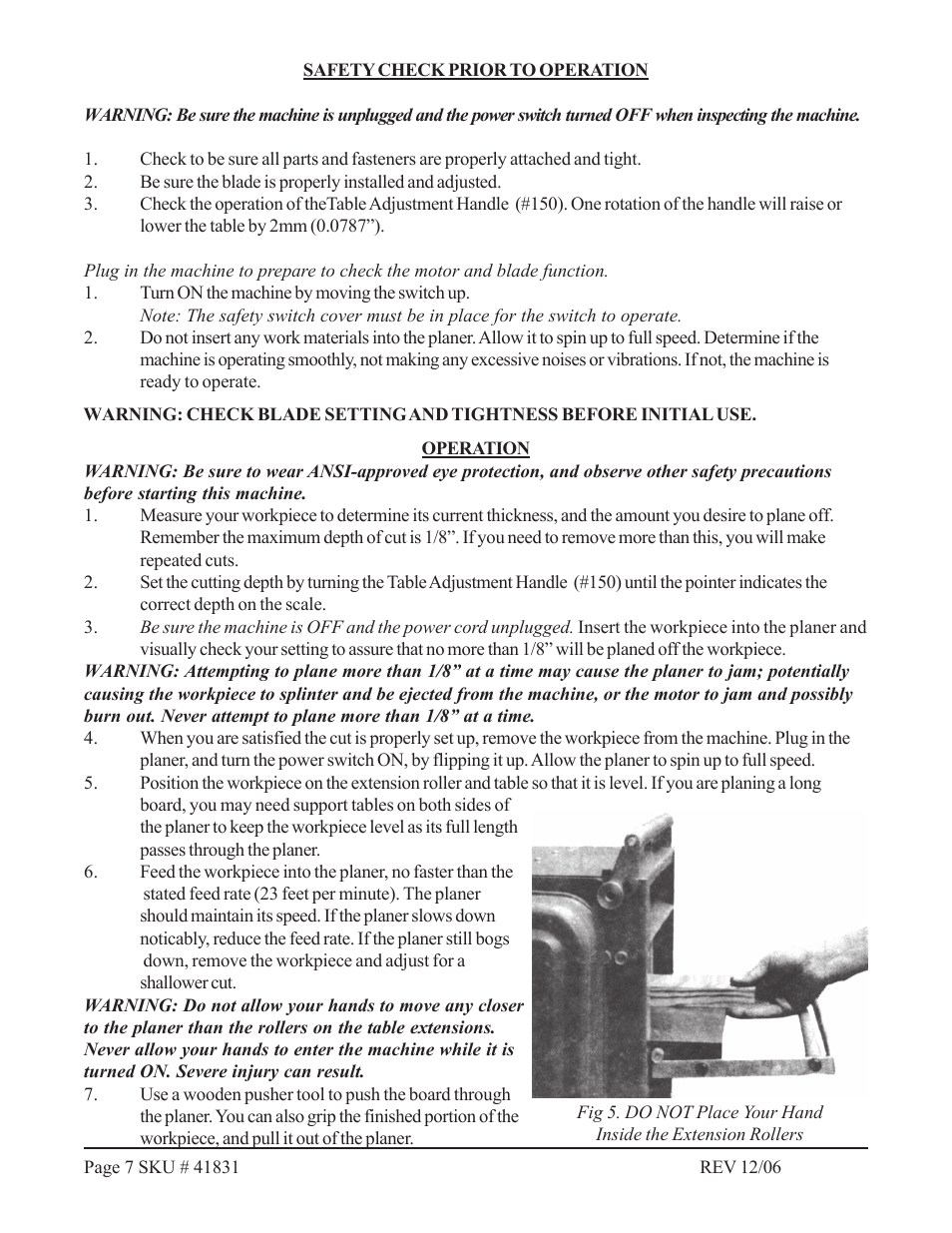 Harbor Freight Tools CENTRAL MACHINARY 41831 User Manual | Page 7 / 15