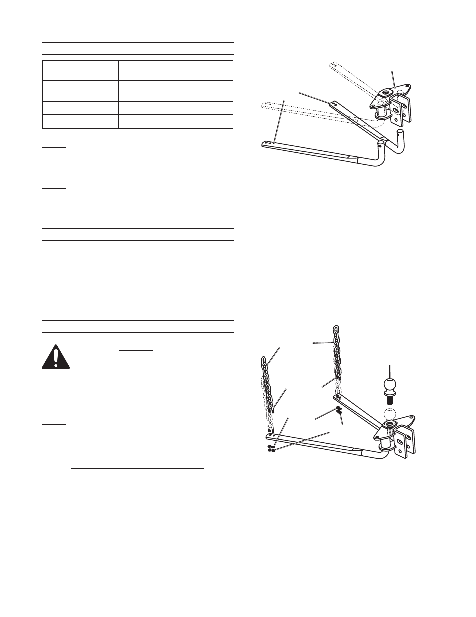 Specifications, Unpacking, Installation | Spring bar (4) installation | Harbor Freight Tools Weight Distribution hitch 67649 User Manual | Page 4 / 12