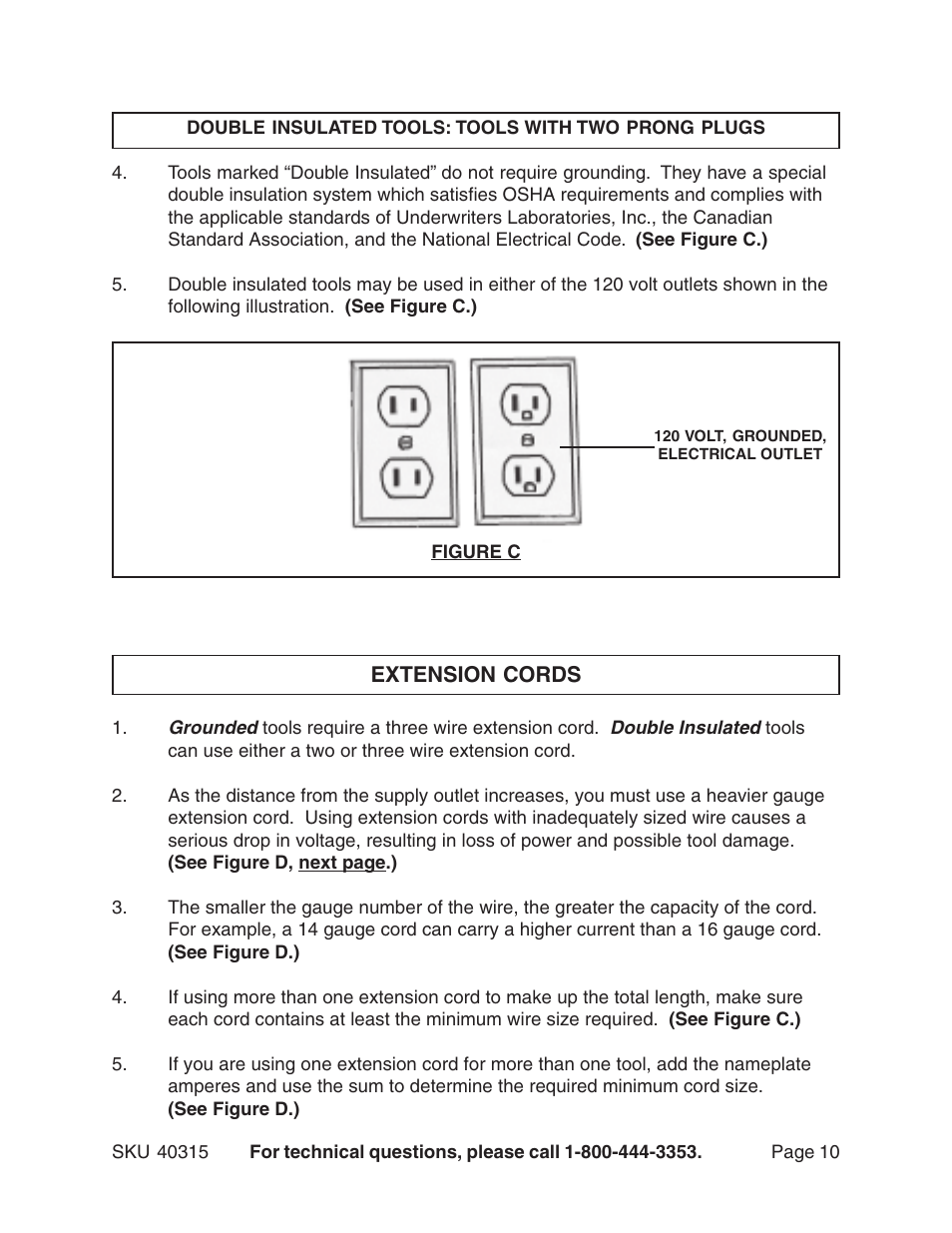 Harbor Freight Tools 40315 User Manual | Page 10 / 18