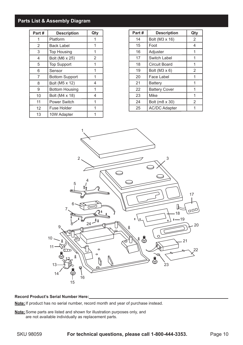 Harbor Freight Tools 98059 User Manual | Page 10 / 12