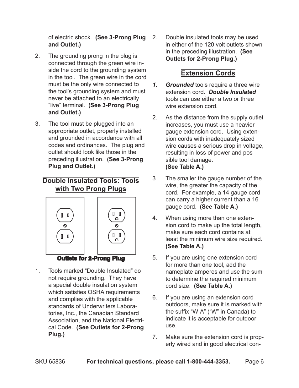 Harbor Freight Tools Pacific Hydrostar Portable Utility Pump 65836 User Manual | Page 6 / 12