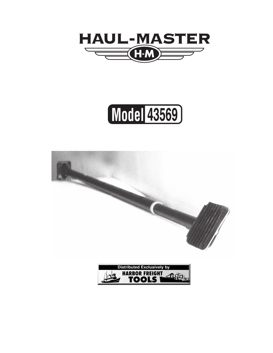Harbor Freight Tools Haul-Master Cargo Retaining Bar Adjustable 43569 User Manual | 6 pages