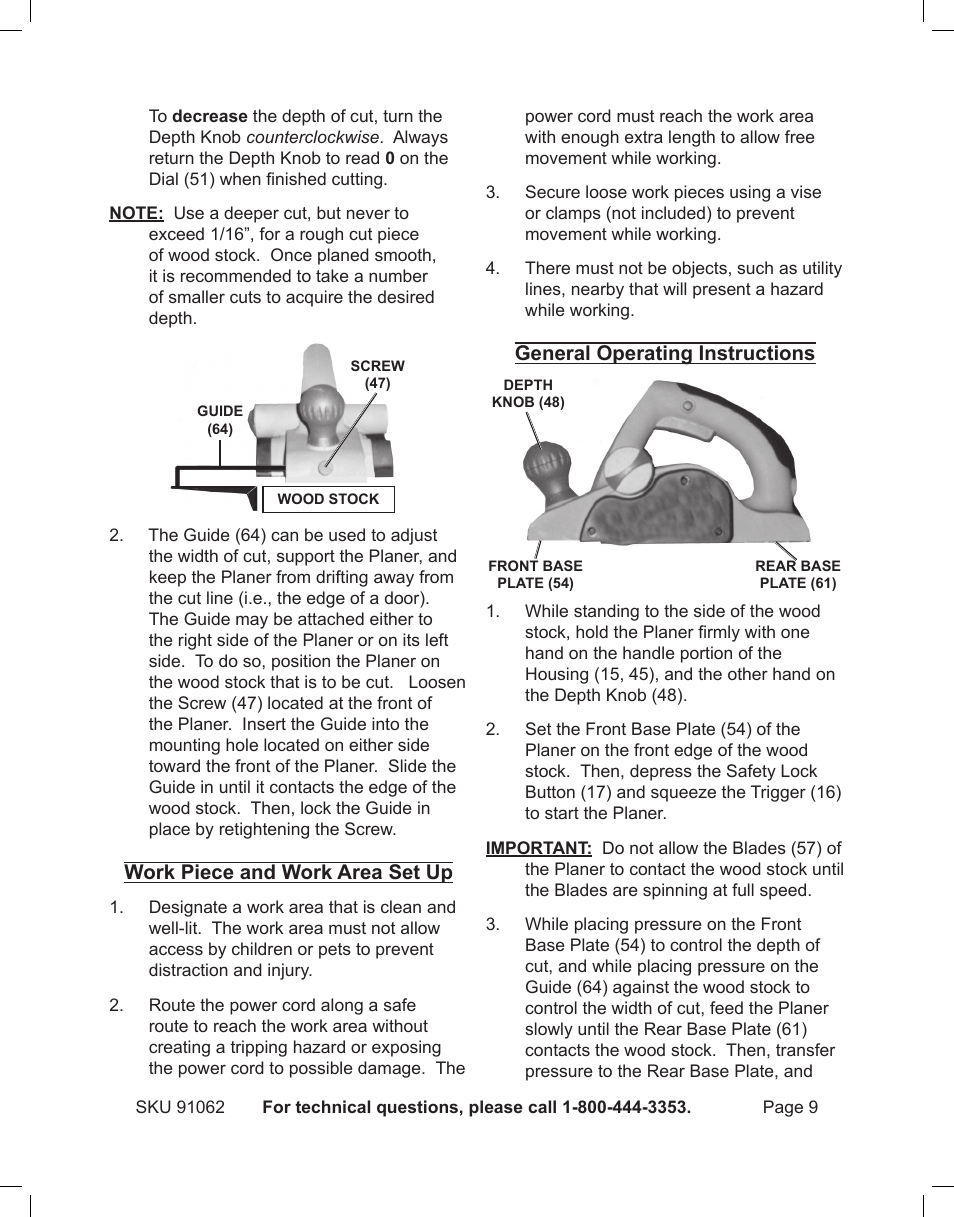 Harbor Freight Tools 91062 User Manual | Page 9 / 16