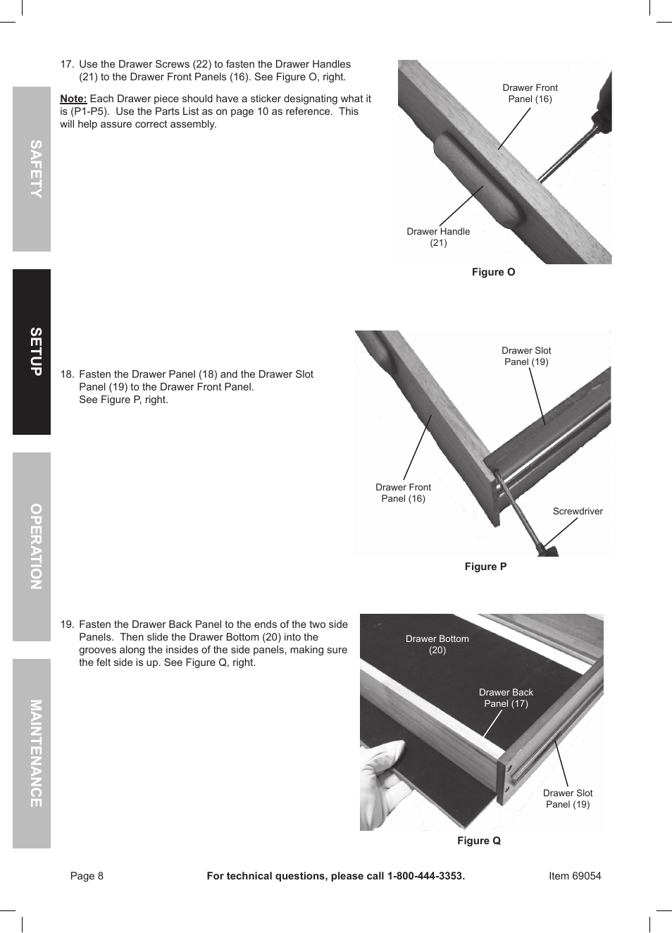 Harbor Freight Tools Windsor Design 60" Workbench 69054 User Manual | Page 8 / 12