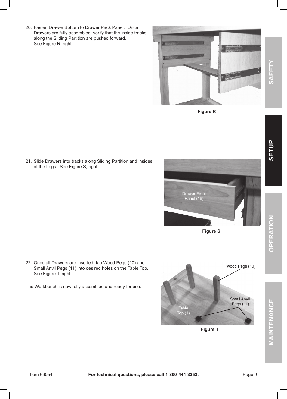 Harbor Freight Tools Windsor Design 60" Workbench 69054 User Manual | Page 9 / 12