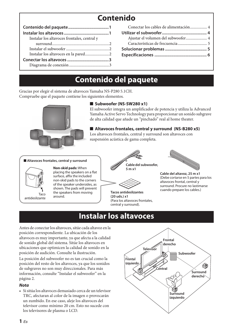 Yamaha NS-P280 User Manual | Page 44 / 68