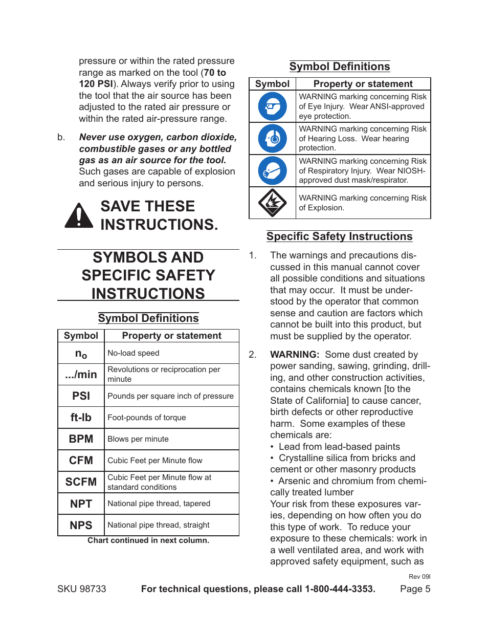 Harbor Freight Tools 98733 User Manual | Page 5 / 16