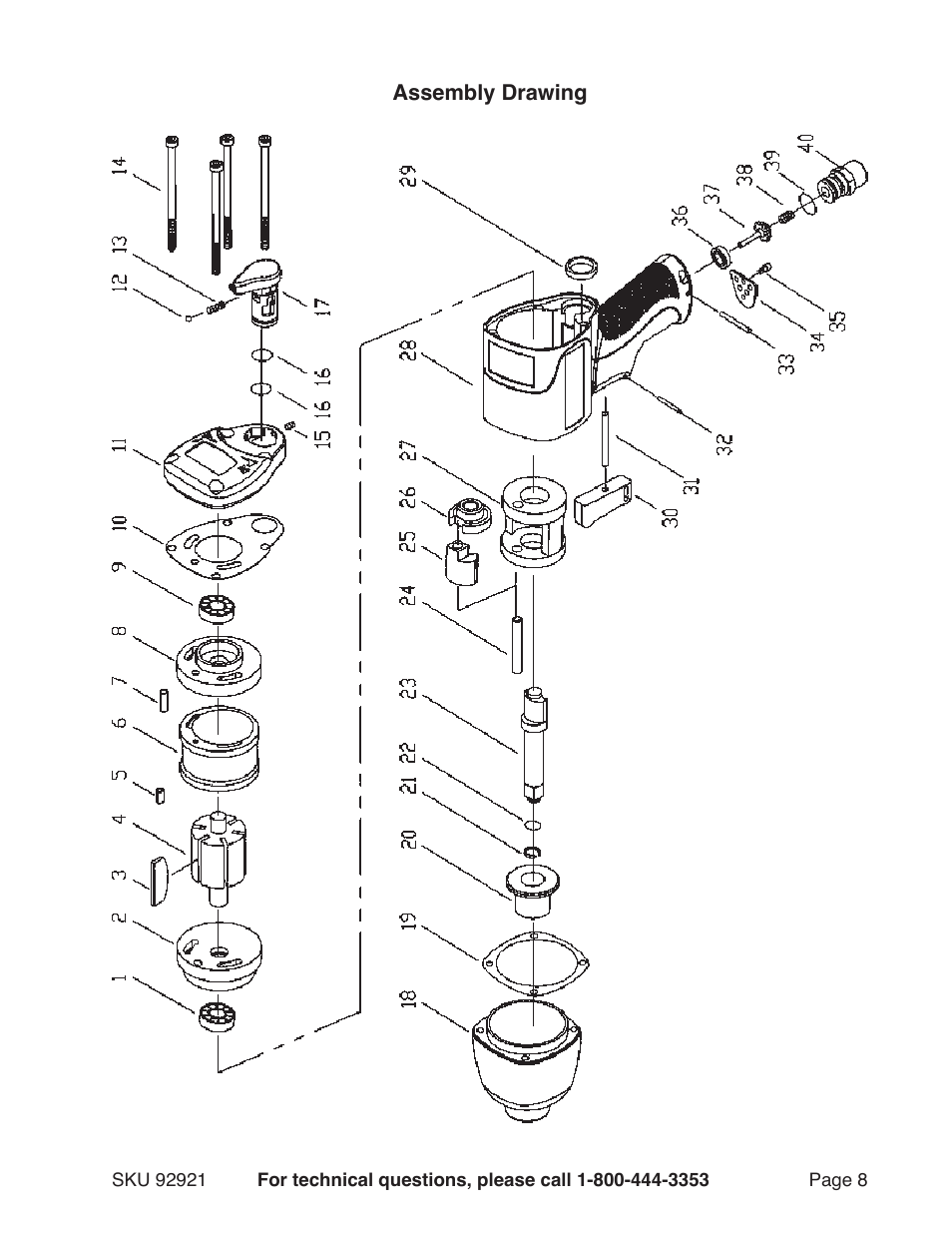 Harbor Freight Tools 92921 User Manual | Page 8 / 8