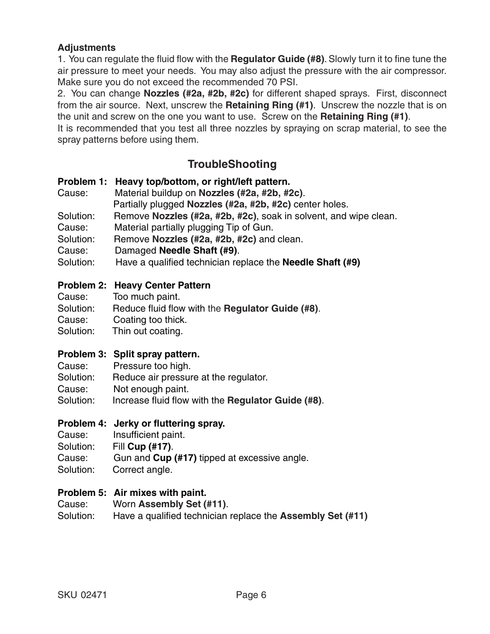 Harbor Freight Tools 02471 User Manual | Page 6 / 9