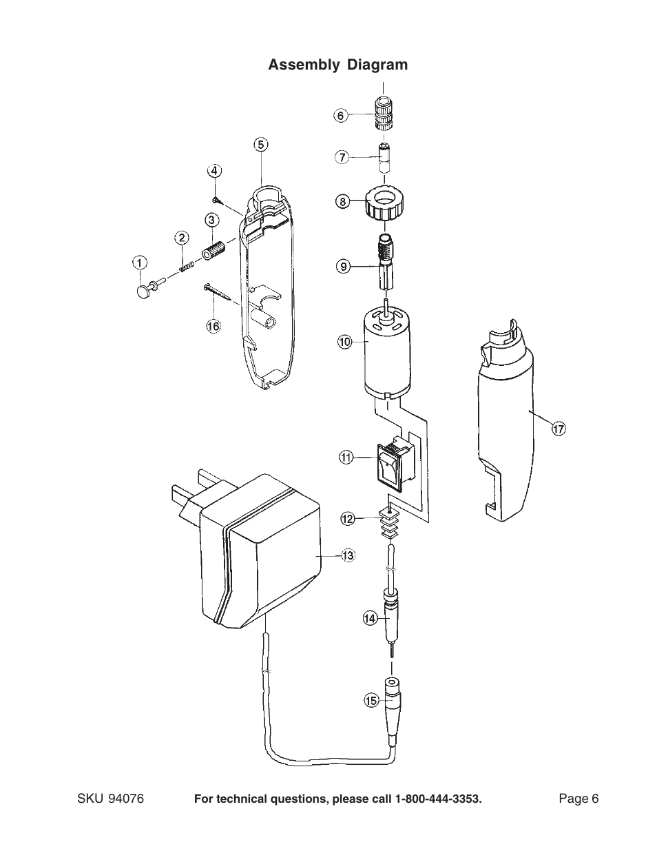 Harbor Freight Tools 94076 User Manual | Page 6 / 8