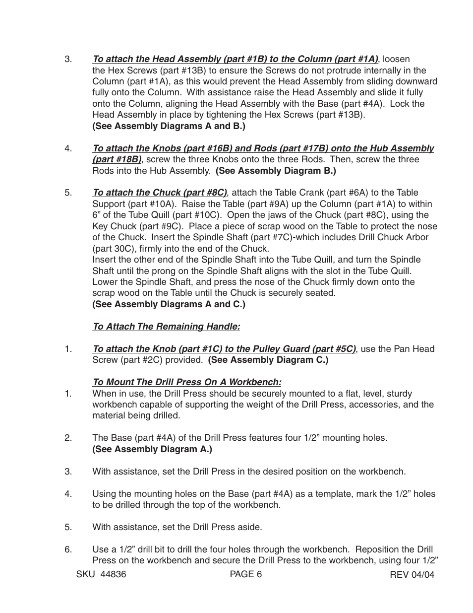 Harbor Freight Tools 44836 User Manual | Page 6 / 16