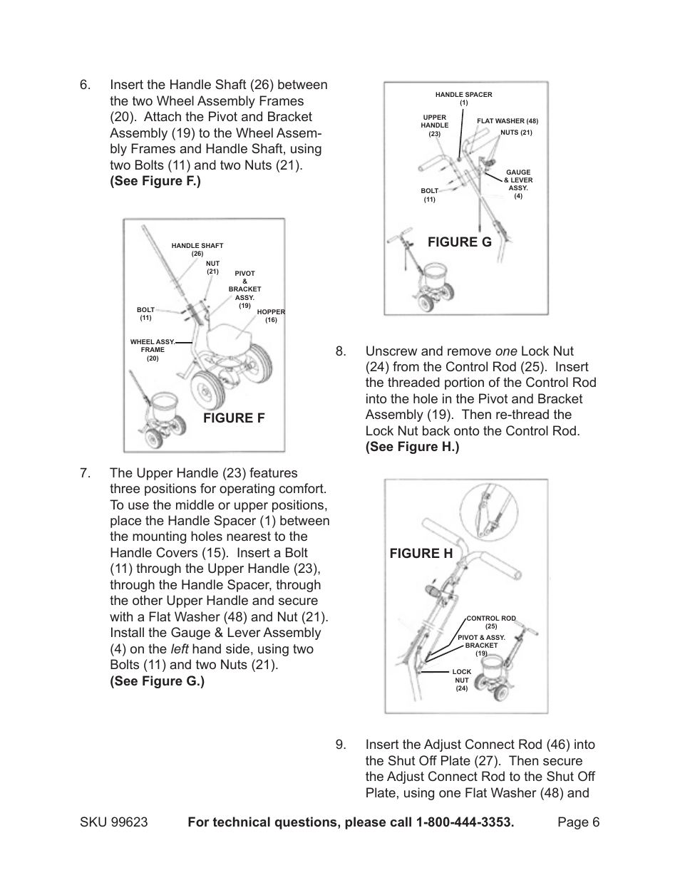 Figure h | Harbor Freight Tools 99623 User Manual | Page 6 / 11