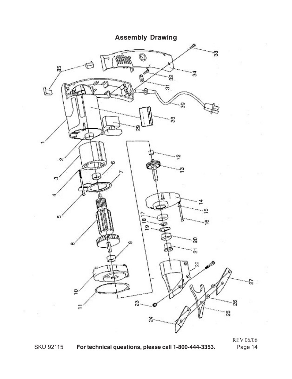 Harbor Freight Tools 92115 User Manual | Page 14 / 14