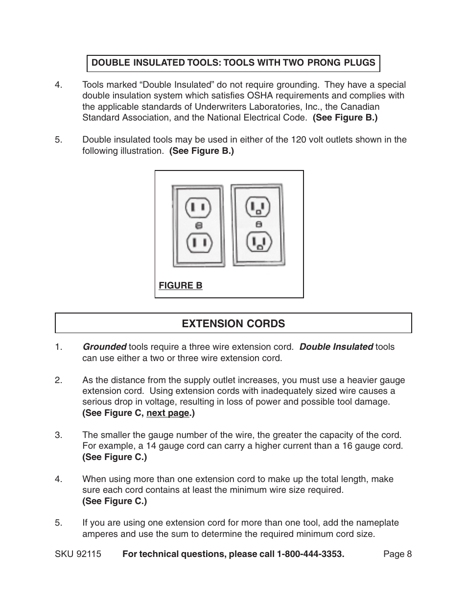 Harbor Freight Tools 92115 User Manual | Page 8 / 14