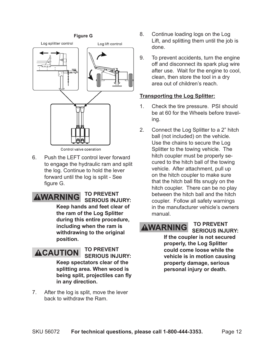 Harbor Freight Tools GREYHOUND 56072 User Manual | Page 12 / 20