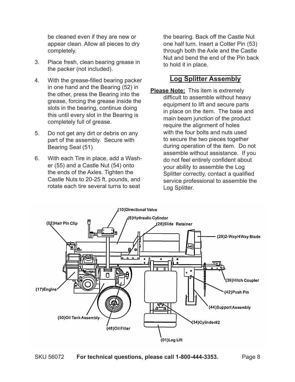 Harbor Freight Tools GREYHOUND 56072 User Manual | Page 8 / 20