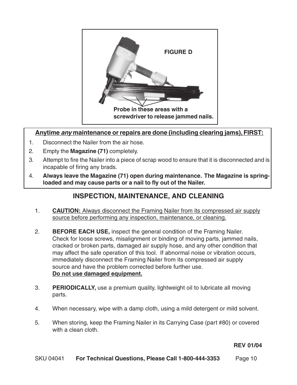 Harbor Freight Tools 04041 User Manual | Page 10 / 12