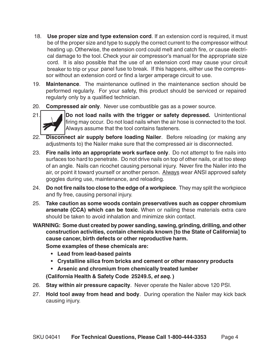 Harbor Freight Tools 04041 User Manual | Page 4 / 12