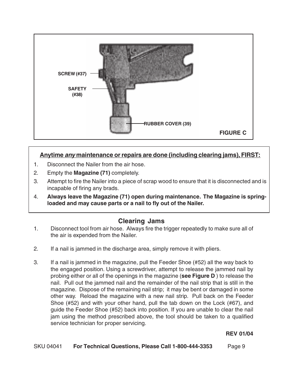 Harbor Freight Tools 04041 User Manual | Page 9 / 12