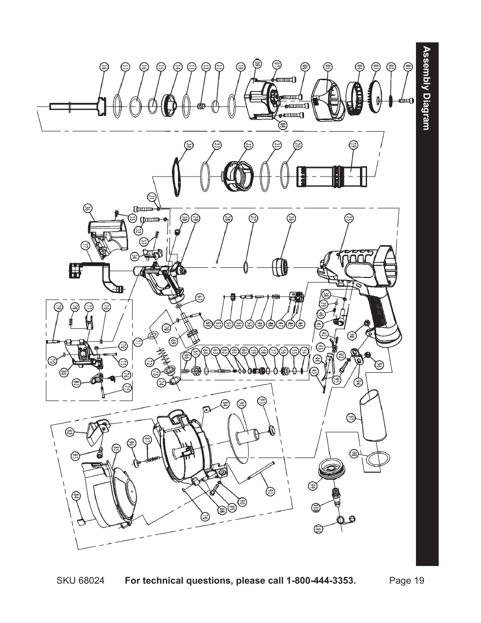 Harbor Freight Tools CentalPneumatic Coil Roofing Nailer 68024 User Manual | Page 19 / 20