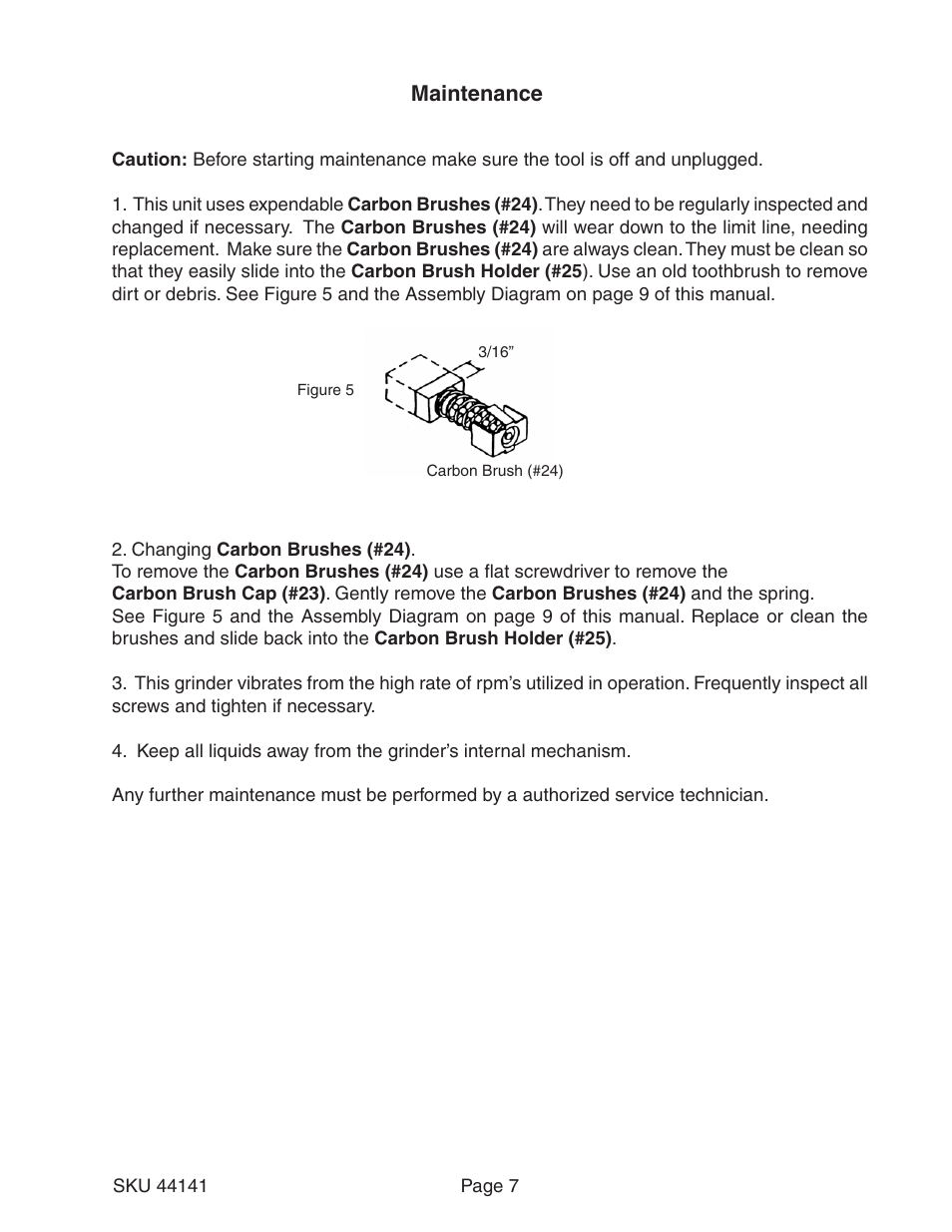 Harbor Freight Tools 44141 User Manual | Page 7 / 10