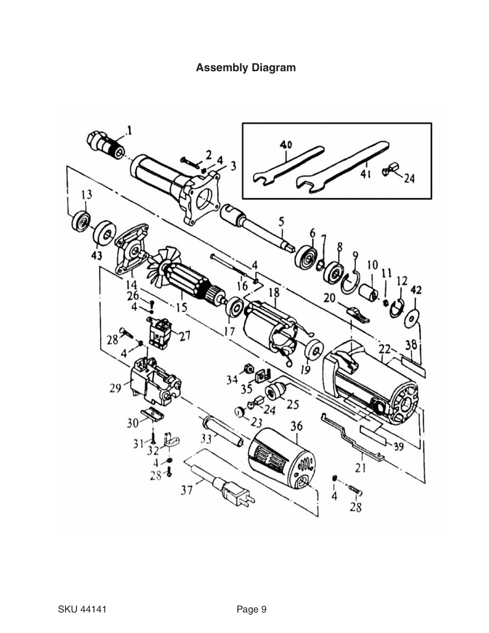 Harbor Freight Tools 44141 User Manual | Page 9 / 10