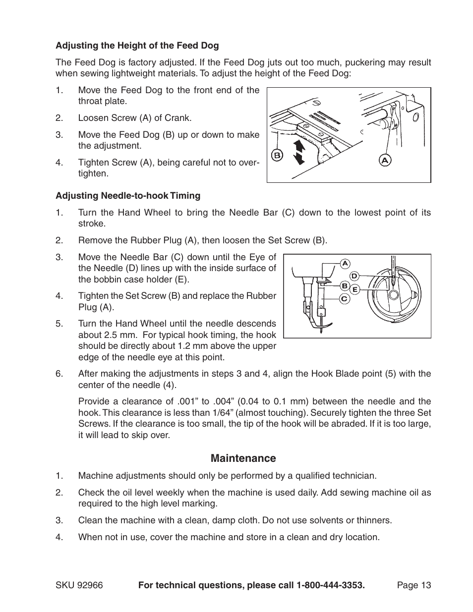 Harbor Freight Tools 92966 User Manual | Page 13 / 24