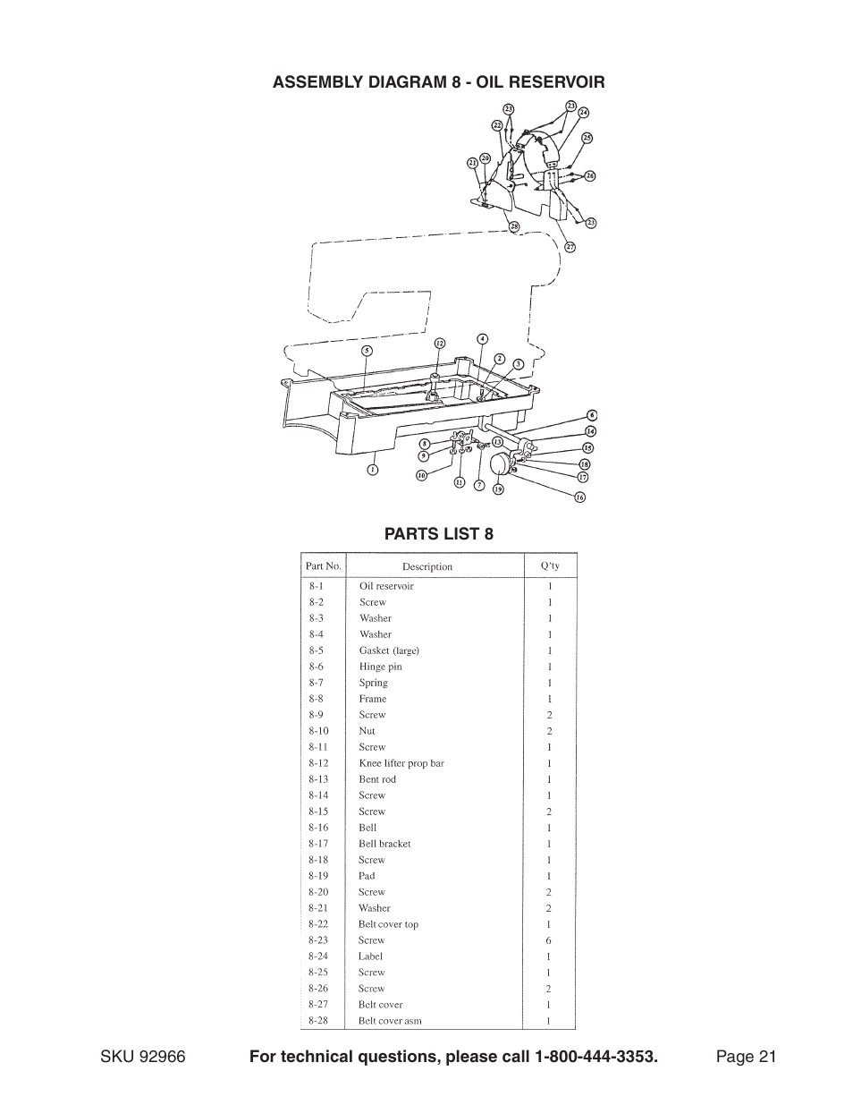 Harbor Freight Tools 92966 User Manual | Page 21 / 24