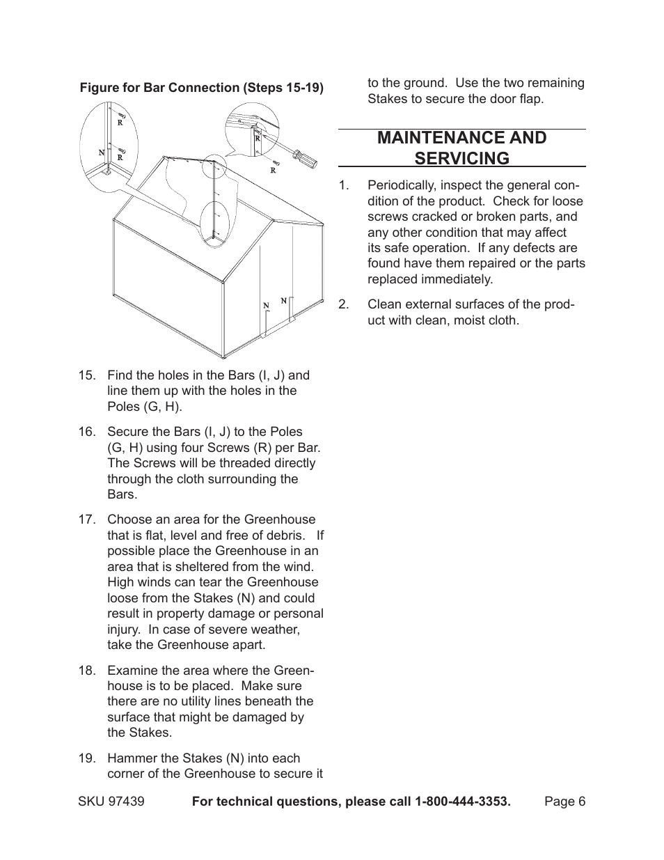 Maintenance and servicing | Harbor Freight Tools 97439 User Manual | Page 6 / 8
