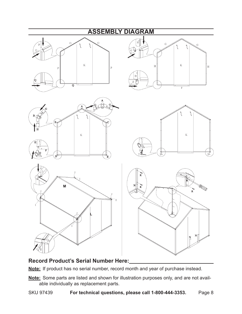 Assembly diagram | Harbor Freight Tools 97439 User Manual | Page 8 / 8