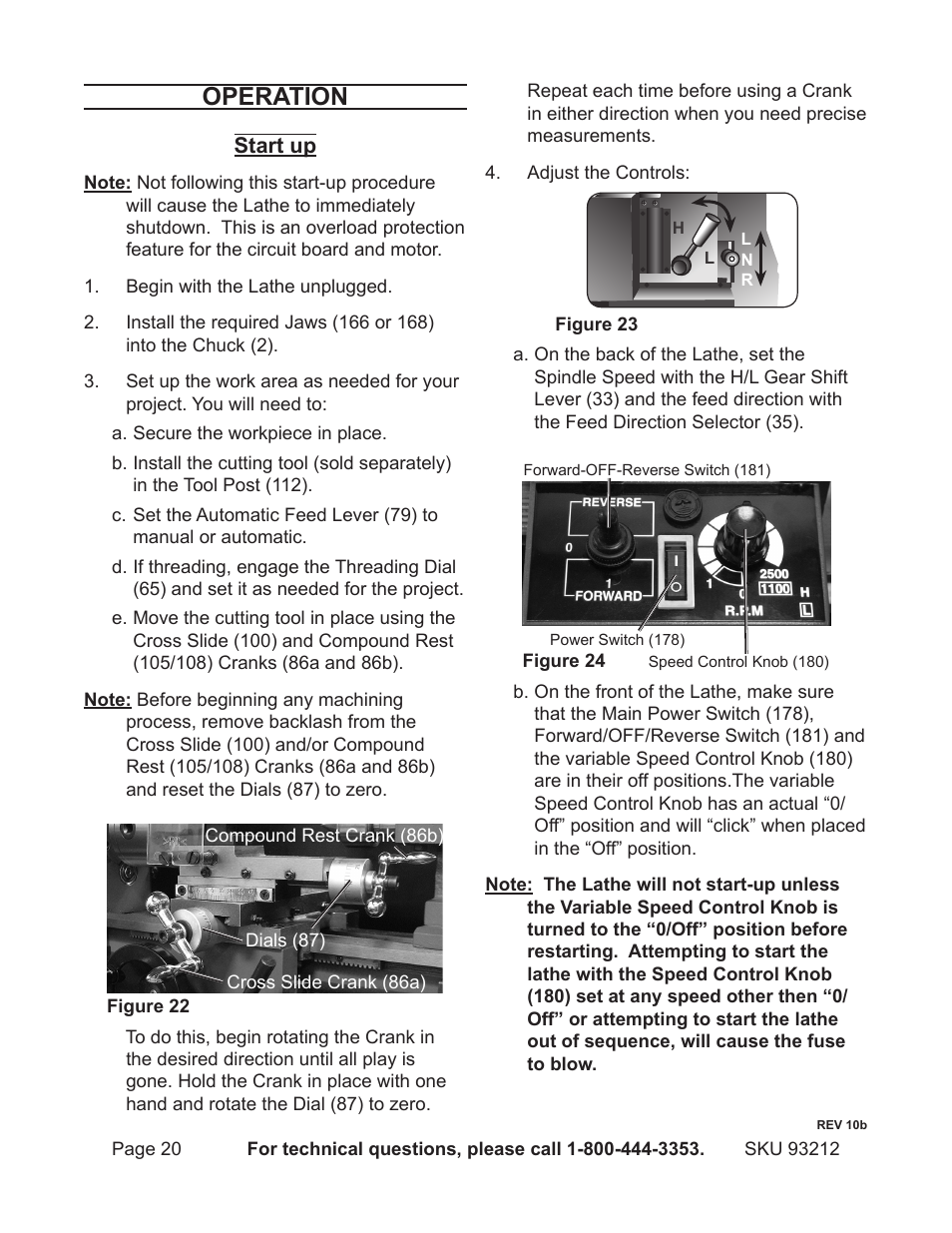 Operation | Harbor Freight Tools 93212 User Manual | Page 20 / 37