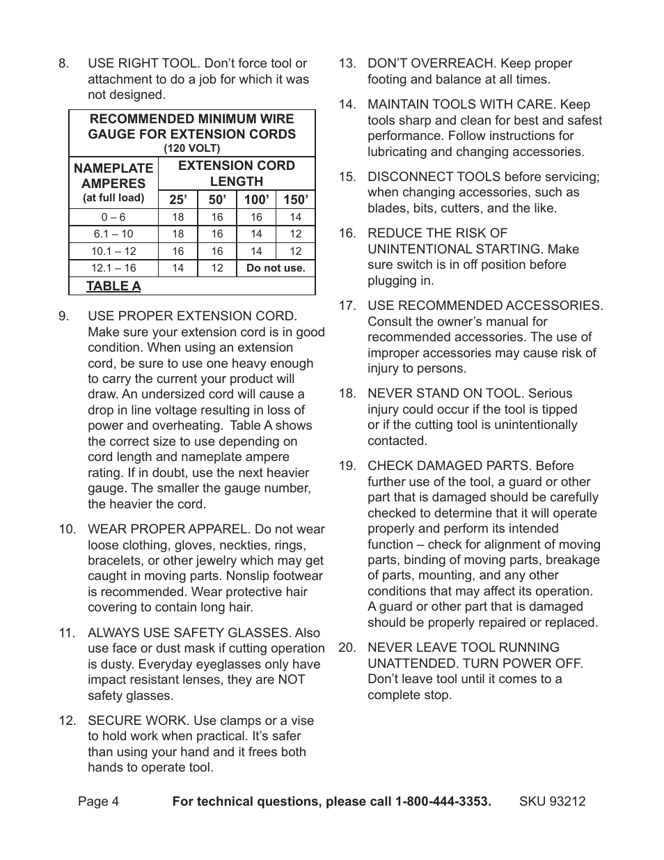 Harbor Freight Tools 93212 User Manual | Page 4 / 37