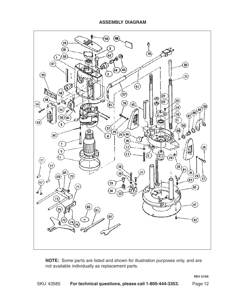 Harbor Freight Tools 43585 User Manual | Page 12 / 12