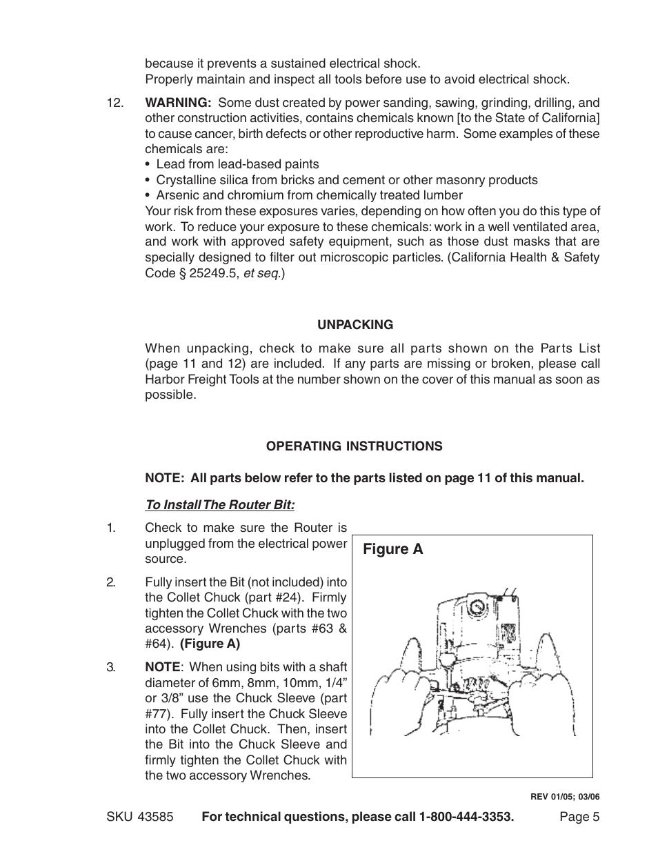 Harbor Freight Tools 43585 User Manual | Page 5 / 12
