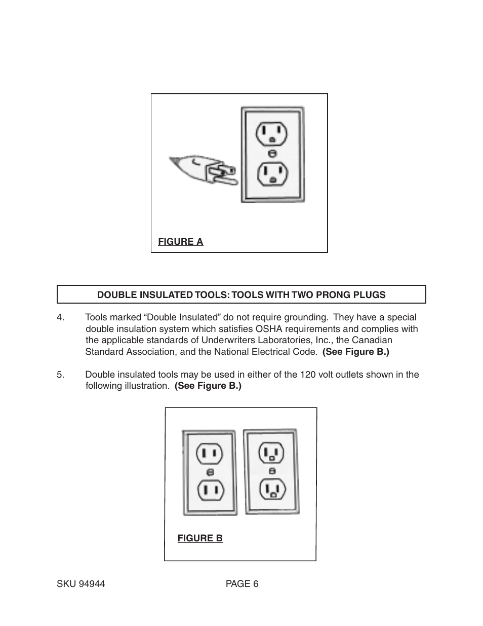 Harbor Freight Tools ROTARY HAMMER 94944 User Manual | Page 6 / 19