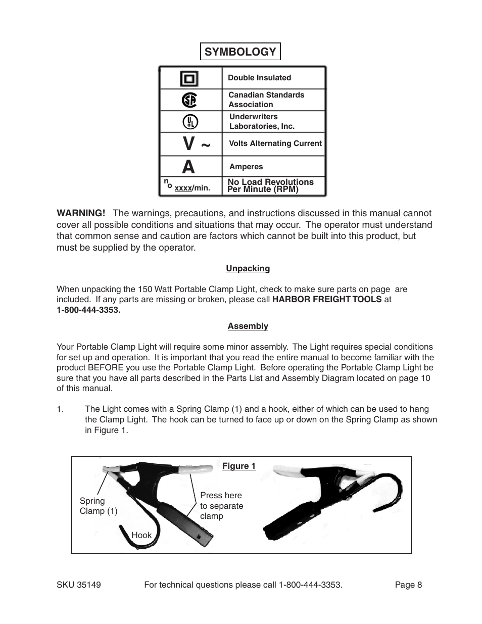 Harbor Freight Tools 35149 User Manual | Page 8 / 11