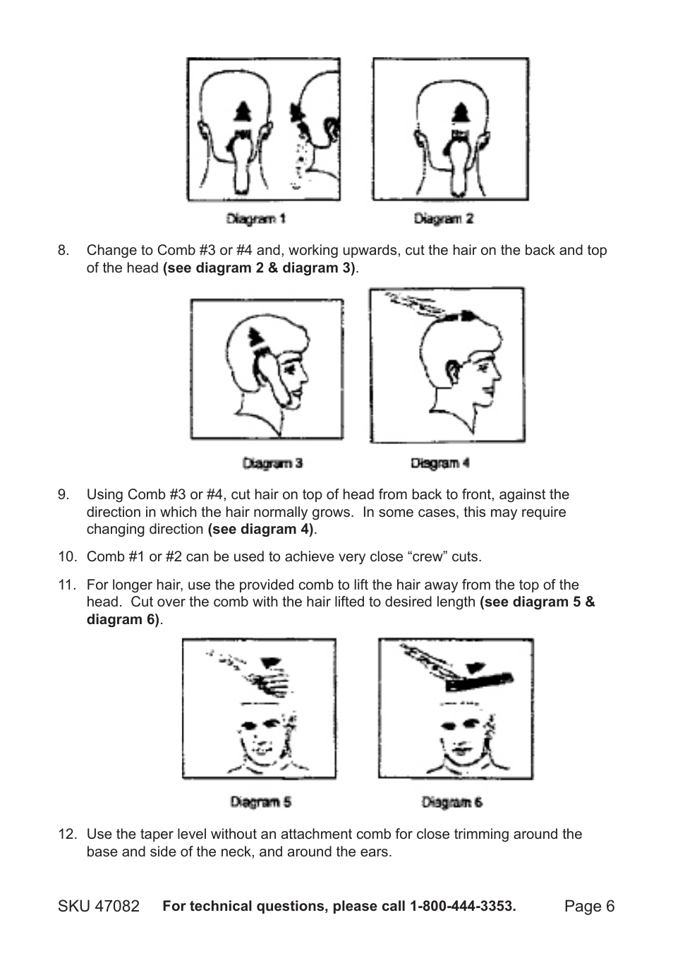 Harbor Freight Tools 47082 User Manual | Page 6 / 8